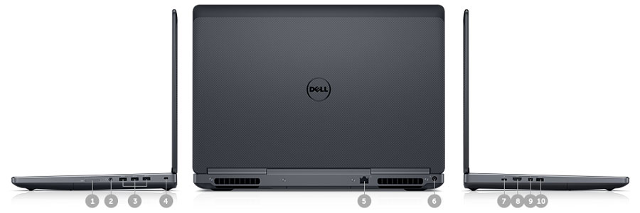 پورت لپ تاپ استوک دل Dell Precision 7710 Core i7-6820HQ
